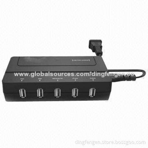5-port USB charger, desktop type, fully safety for worldwide market
